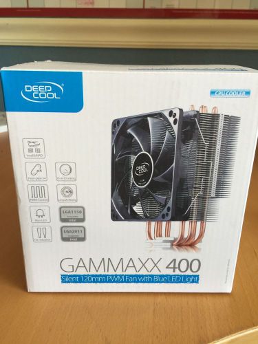 Deepcool gammaxx 400 cpu cooler 4 heatpipes 120mm pwm fan with blue led