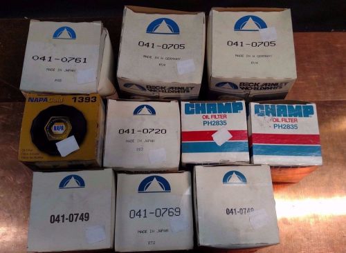 Vintage!!! nos oil filters beck arnley napa &amp; champ brands fits various vehicles