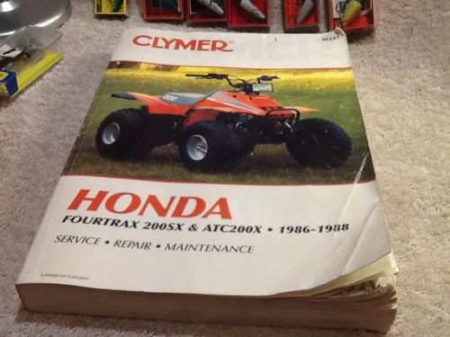 Clymer repair manual for honda fourtrax 200sx 1986-1988 and atc 200x 1986-1987