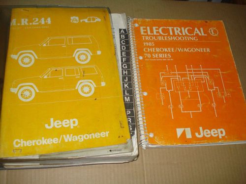 1984-1985 jeep service manual set cherokee/wagoneer