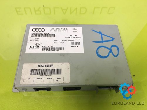 04-09 audi a8 d3 sirius satellite radio control module delphi 4e0 035 593 d oem