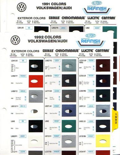 1991 1992 volkswagen audi cabriolet fox golf passat vw paint chips