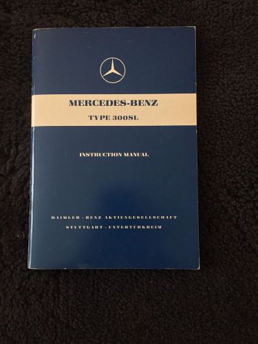 Mercedes benz mb 300 sl gullwing owners manual handbook information 1955-63 oem