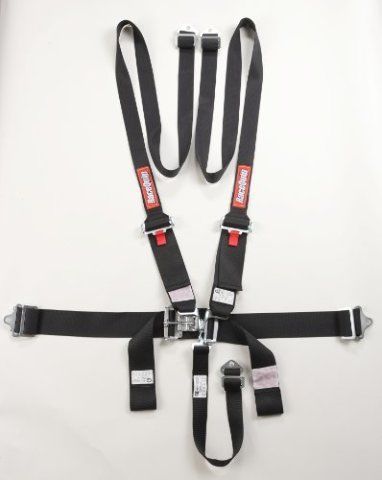 Racequip 717007 latch and link hans safety harness set with 2&#034; shoulder belts-bl