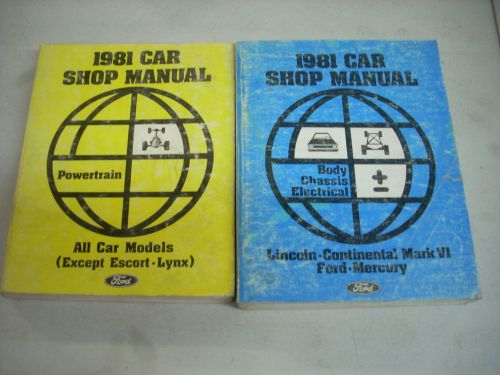 1981 lincoln town car continental mark vi ford mercury shop service manual