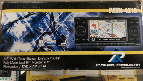 Power acoustik pavn-4210 4.3&#034; motorized touch-screen w/ nav / dvd / am / fm