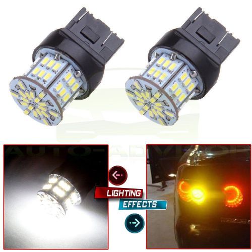 2x 7443 7440 high power 30w white reverse turn signal brake tail led light bulbs