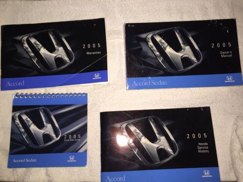 2005 honda accord sedan owners manual set