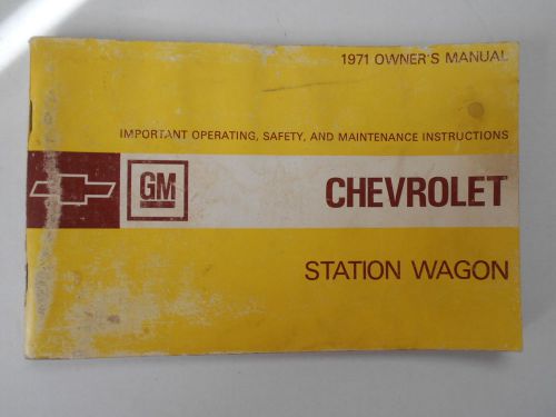 Original 1971 chevrolet station wagon owners manual