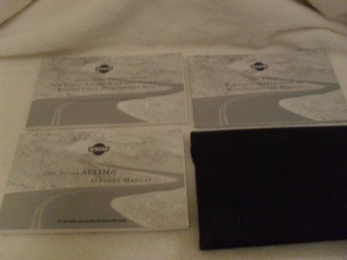 Nissan altima 2001 owners manual 3 pc. set w/ plastic case