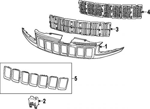 Jeep 68143074ad genuine oem insert