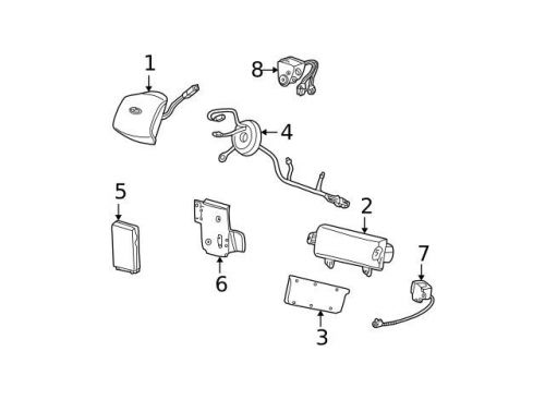 Genuine 2004-2007 ford clockspring 5c3z-14a664-aa