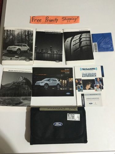 2013  ford explorer owners manual set w/case. same day priority shipping! #0244