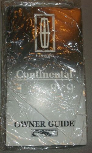 New nos 1989 lincoln continental owners guide manual