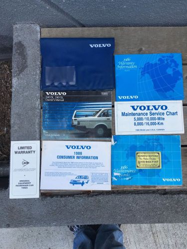 1986 volvo 240 244 245 owners manuals dl gl usa canada with folder