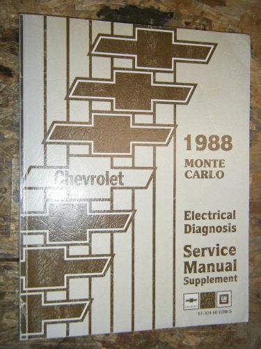 1988 chevy monte carlo factory service manual electrical diagnosis supplement