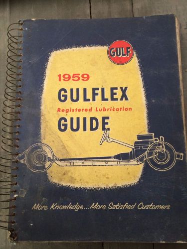 1959 gulf oil gulflex lubrication guide manual gas station