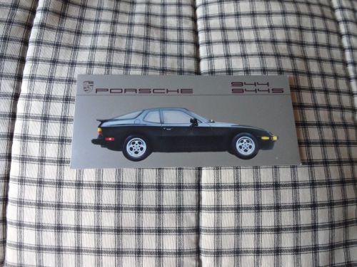 1987 porsche 944 &amp; 944s  brochure booklet new old stock original