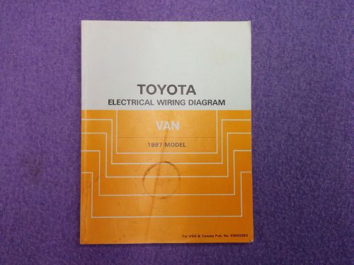 1987 toyota van factory/oem electrical wiring diagram for yr22,29,31,32 series