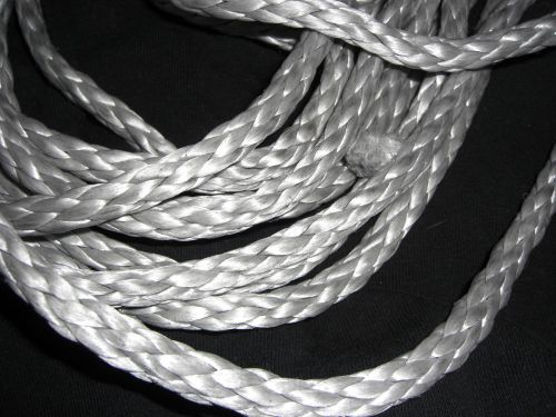 50&#039; of 3/16&#034; dyneema sk-75 winch wire replacement rope light synthetic with eye