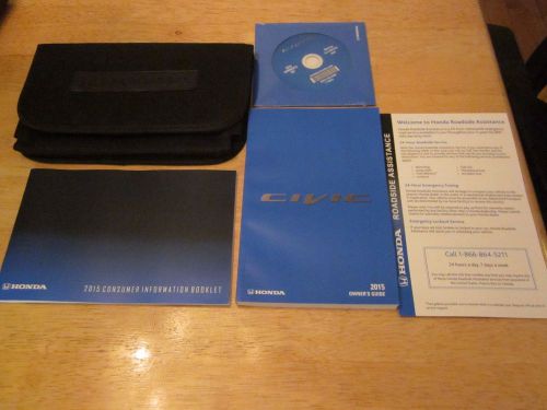 2015 honda civic owner manual with case oem owners