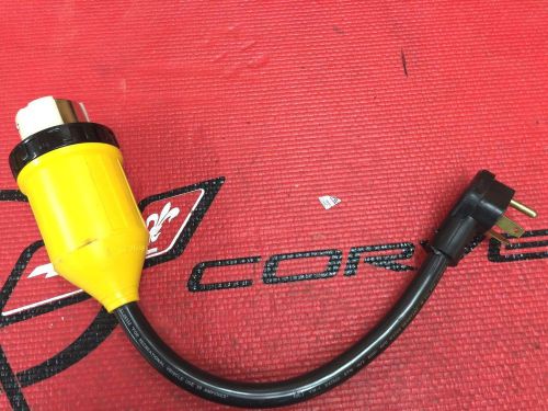 Rv power cord adapter 30 amp male to 50 amp twist lock female