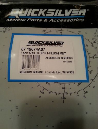 Mercury 87 19674a07 lanyard stop kt-flush mnt, mercury oem part