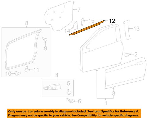 Toyota oem 12-14 yaris-door moulding-belt molding left 6821052181