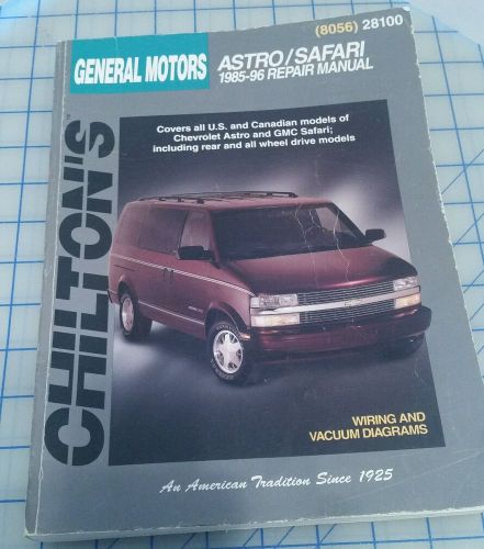 Chiltion&#039;s 28100 repair manual general motors astro safari 1985-1996