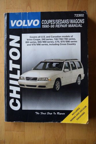 Chilton volvo coupes/sedans/wagons 1990-98 repair manual used