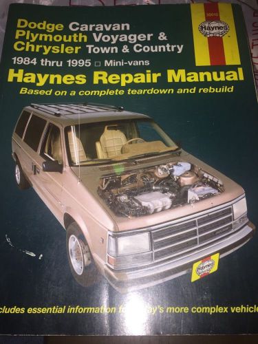 Haynes manual dodge plymouth minivan caravan voyager town &amp; country  1984-1995