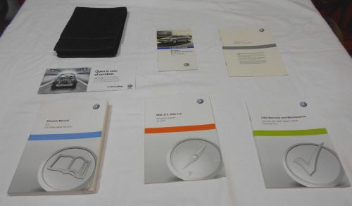 2012 volkswagen gti owner manual 6/pc set + navigation &amp; premium factory case