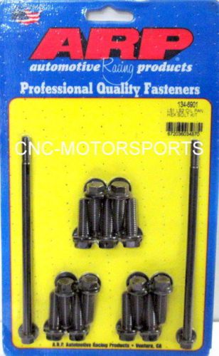 Arp oil pan bolt kit 134-6901 sb chevy gen iii ls series black oxide hex head