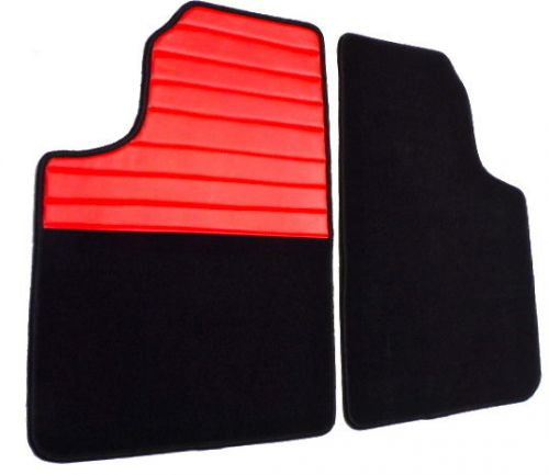 Ex stock - lotus esprit s1 + s2  premium black/ red vel. floor mats