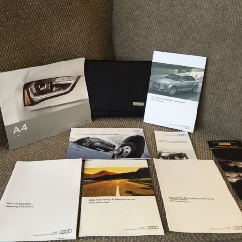 2013 audi a4 oem owners manual with sound system book, warranty guides and case