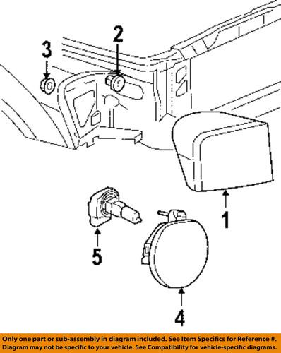 Dodge oem 55077470ab fog light-fog lamp assembly