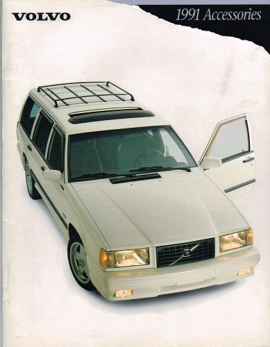 1991 volvo accessories / options brochure/catalog: stereo,ski rack,wheels,cover,