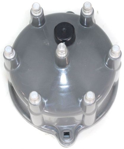 Distributor cap, plastic, blue, 7 towers, 2 screws, brass