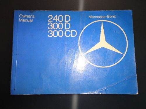 1978 mercedes benz owners manual 240d,300d,300cd