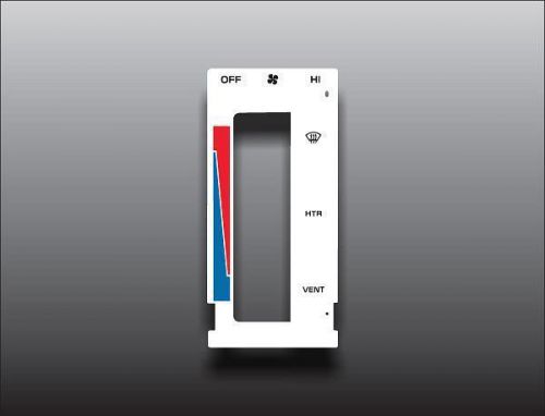 1986-1991 chevrolet s-10 non-ac white heater control switch overlay hvac