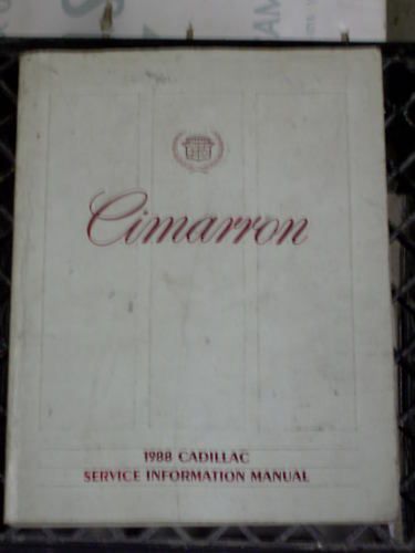 1988 cadillac cimarron factory service manual