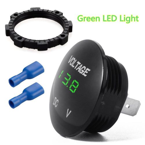 Waterproof 12v car motorcycle green led voltage meter digital display voltmeter