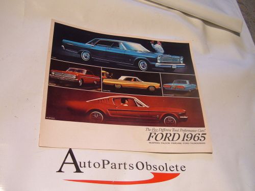 1965 ford original dealer sales brochure mustang, falcon galaxie fairlane t-bird