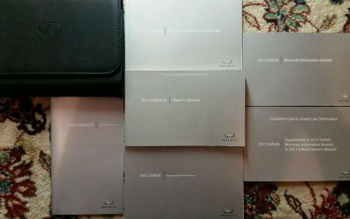 2013 infiniti jx owners manual, navigation manual complete set with case