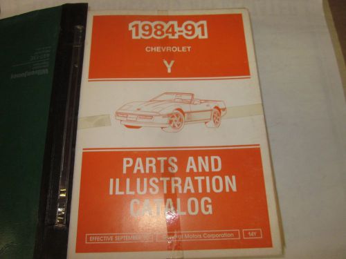 Original 1984-91 chevy corvette parts catalog c4 350 tpi lt-5 zr-1 nos gm parts