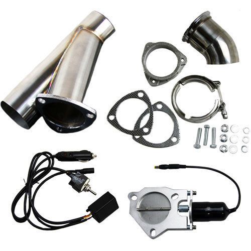 Granatelli 307525 single electric exhaust cutout system 2.5 tube diameter includ