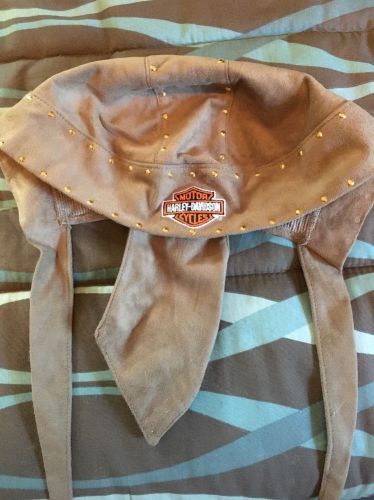 Harley davidson women&#039;s suede do rag