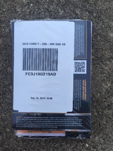 2015 ford f250-f550 gas owners manual..brand new!!!!