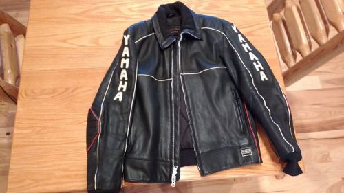 Leather yamaha snowmobile jacket  size l