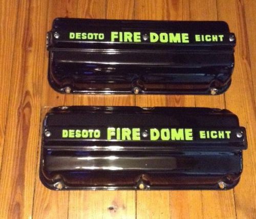 1950&#039;s desoto fire dome eight hemi valve covers vintage pair with wire
